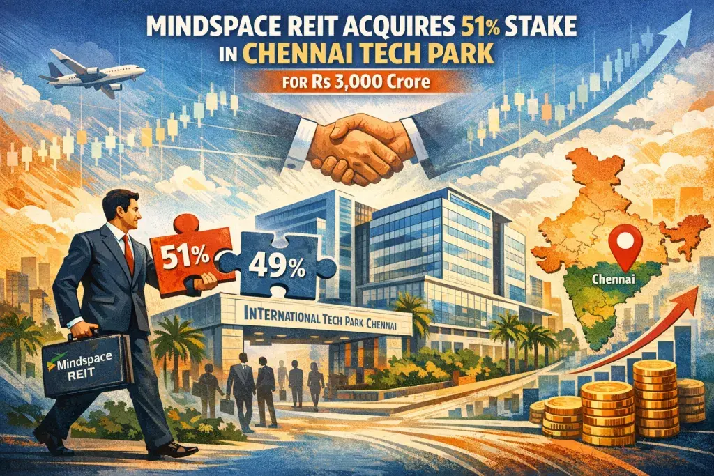 Mindspace REIT Acquires 51% Stake in Chennai Tech Park for Rs 3,000 Crore